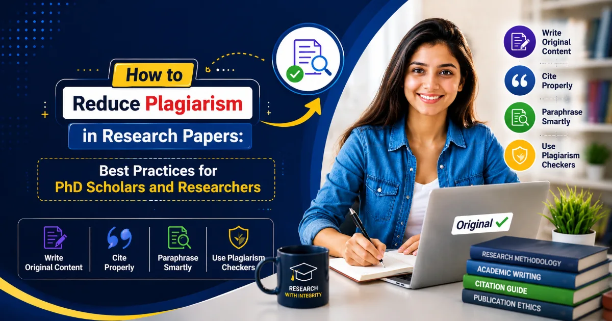 How to reduce plagiarism in research papers with best practices for PhD scholars