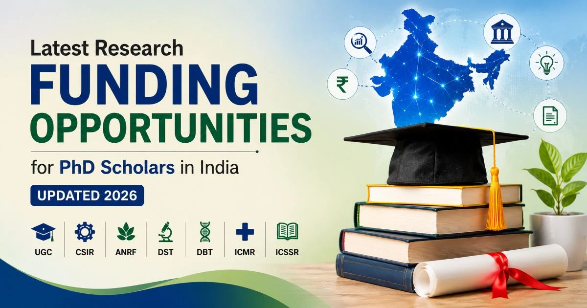 Latest research funding opportunities for PhD scholars in India 2026
