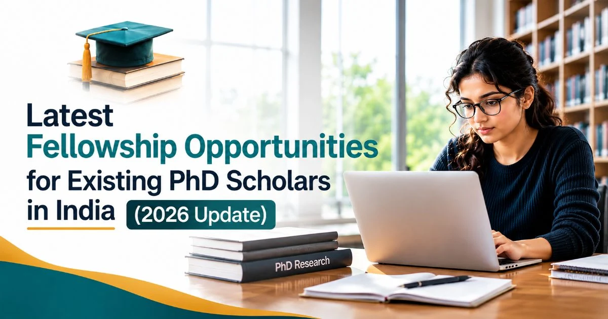 Latest fellowship opportunities for existing PhD scholars in India