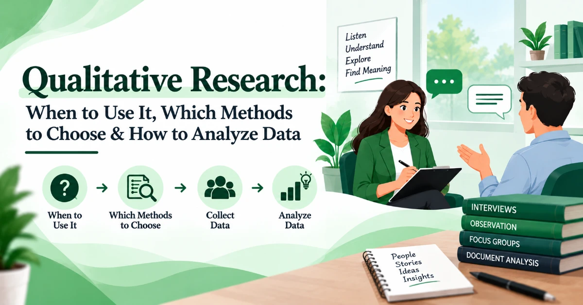 Qualitative research methods, data collection and analysis guide