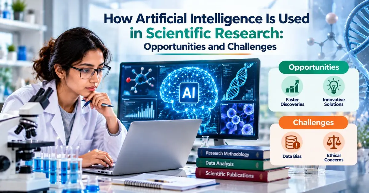AI in scientific research showing opportunities and challenges